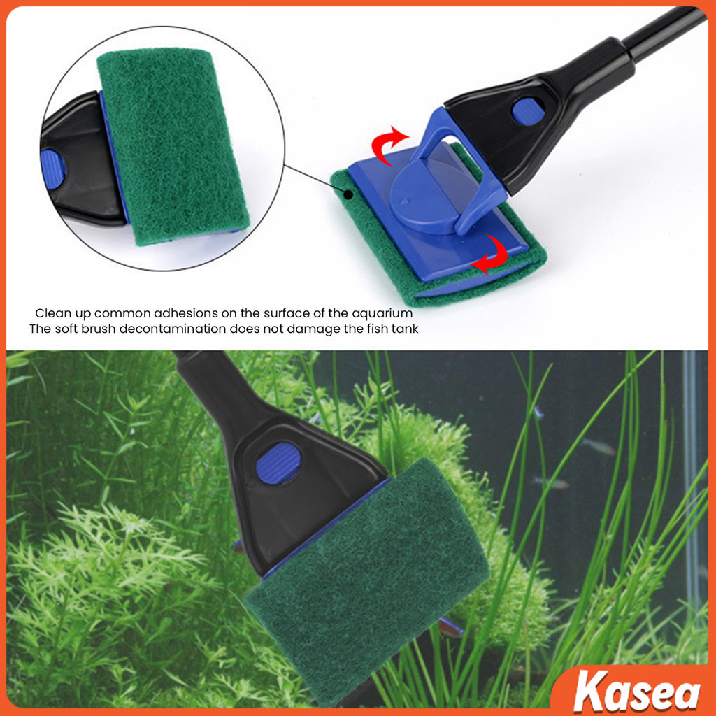 KAS 5 In 1 Fish Tank Cleaning Kit Algae Scraper, Fish Net, Sponge ...