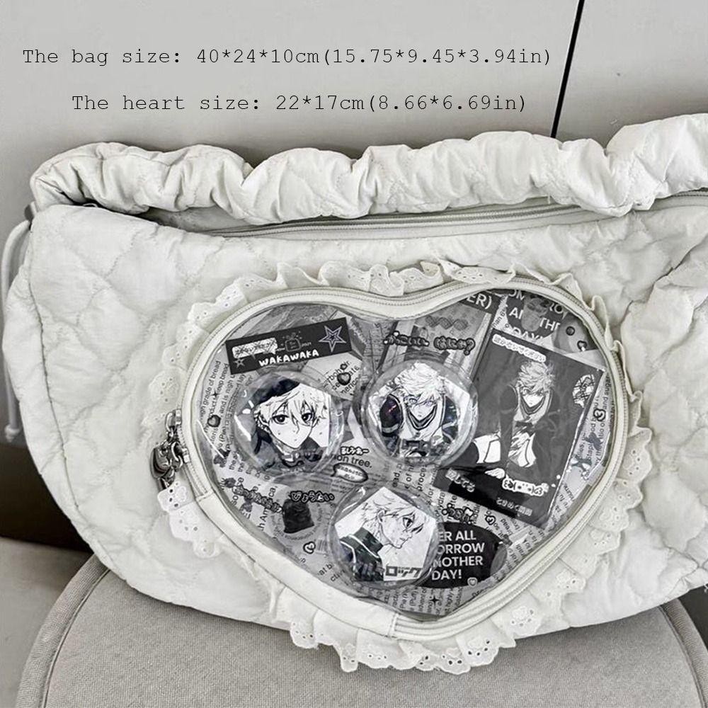 Oxford Cloth Itabag Crossbody Bag – Kawaii Messenger Bag With Transparent Window For Badge Display | Lightweight Shoulder Bag For Anime, Conventions, Daily Use - View #8