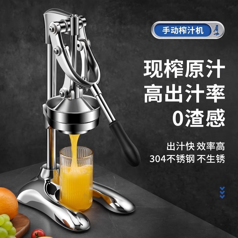 Manual Juicer Flat Head Stainless Steel Press Juice Extractor