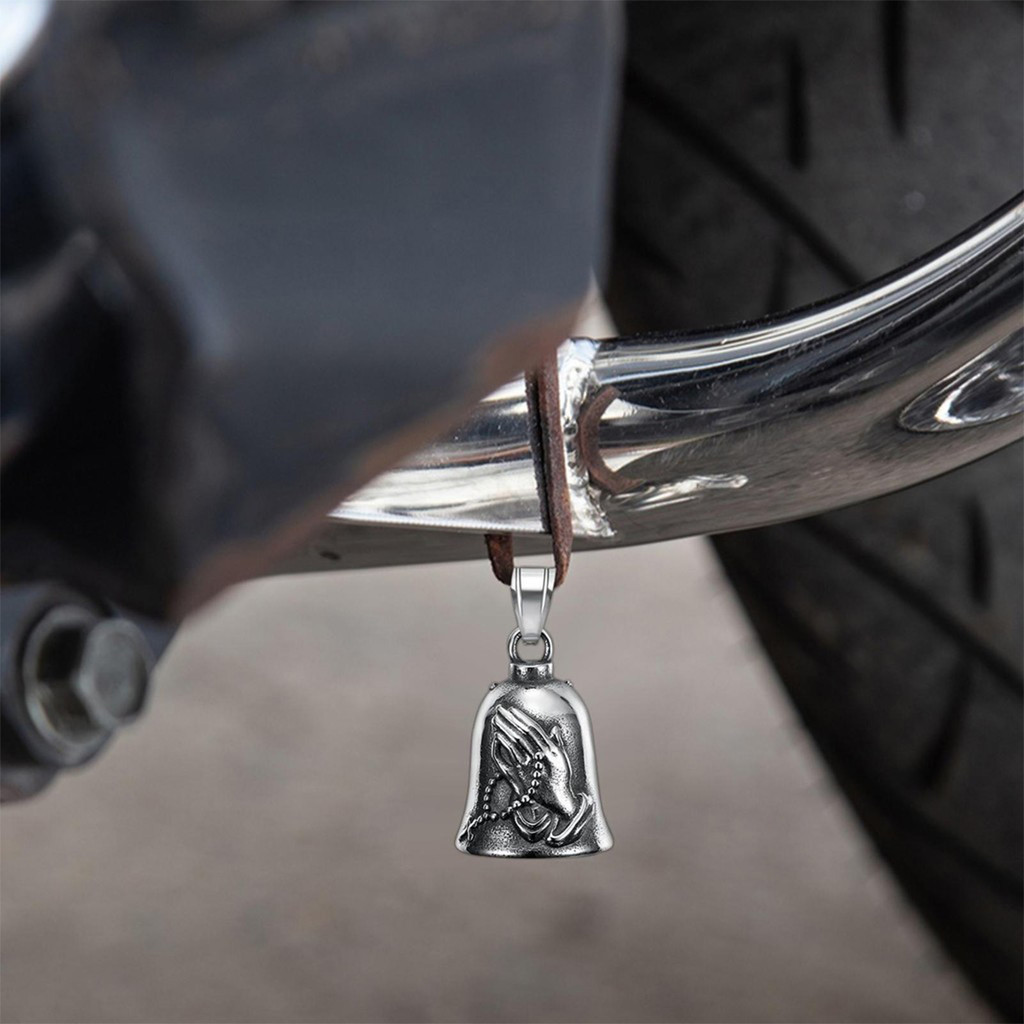 New Vintage Guardian Bell Cross Pendant Motorcycle Decoration Bell ...
