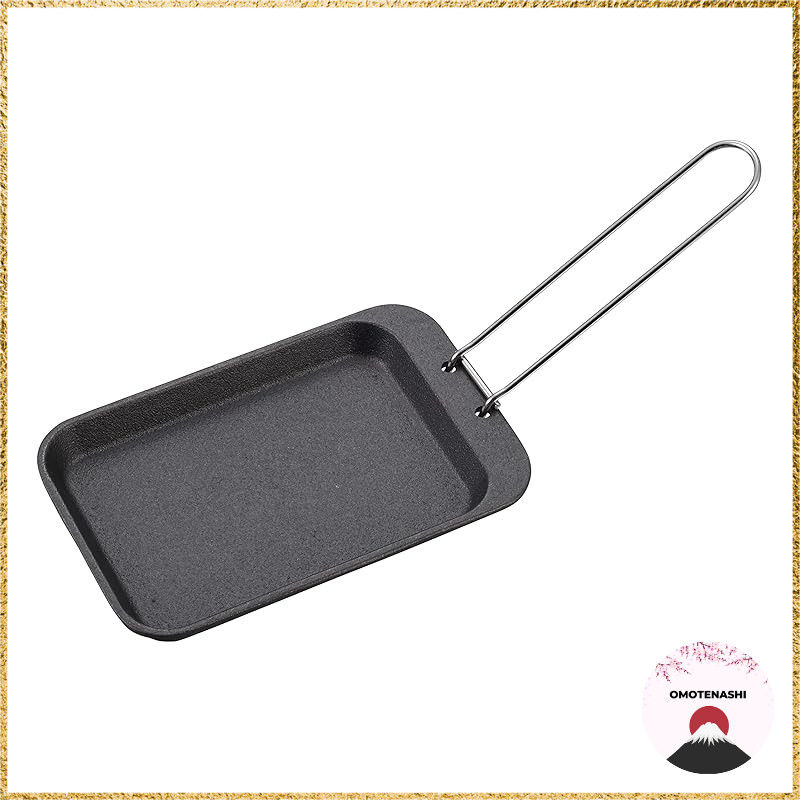 Captain Stag Cast Iron Cooking Plate Compact Size with Handle | Shopee ...