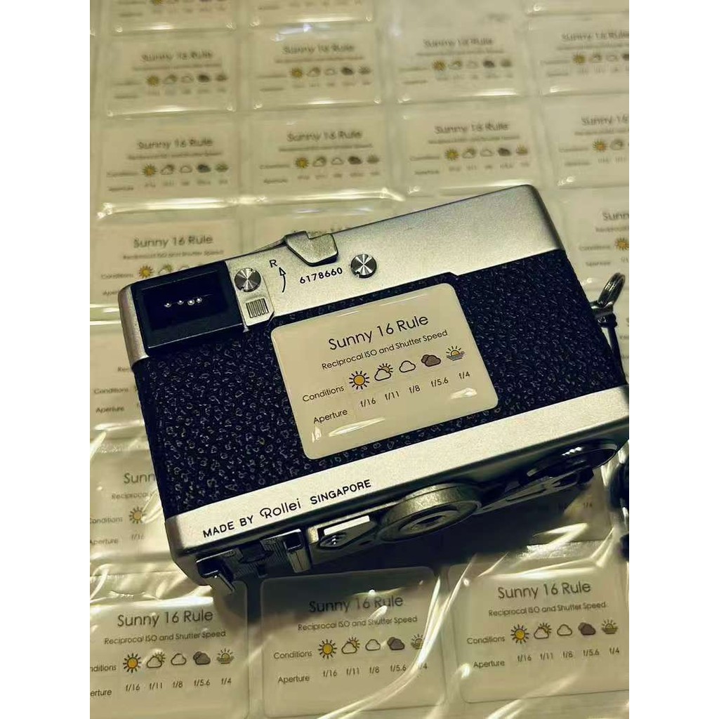 Sunny 16 Rule Sticker for Film Cameras - White Icon Version | No Light ...