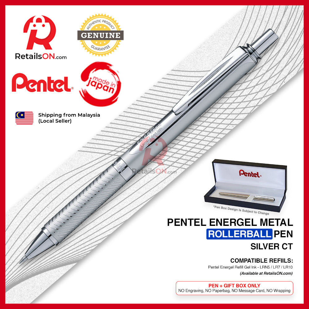 2 x Pentel EnerGel 0.7 mm refill metal tip LR7 EnerGel XM