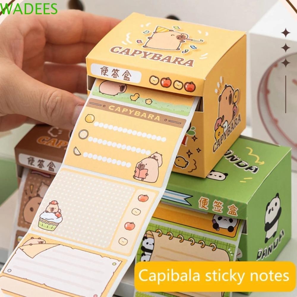 WADEES Capybara Pull Out Sticky Notes, Sticky Notes Stationary Pull Out ...