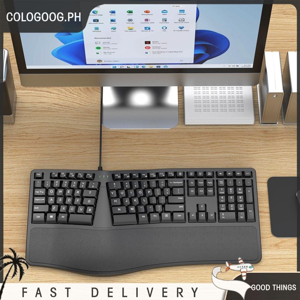 [cologoog.ph] K9 Ergonomic Split Keyboard with Wrist Rest 110 Keys ...