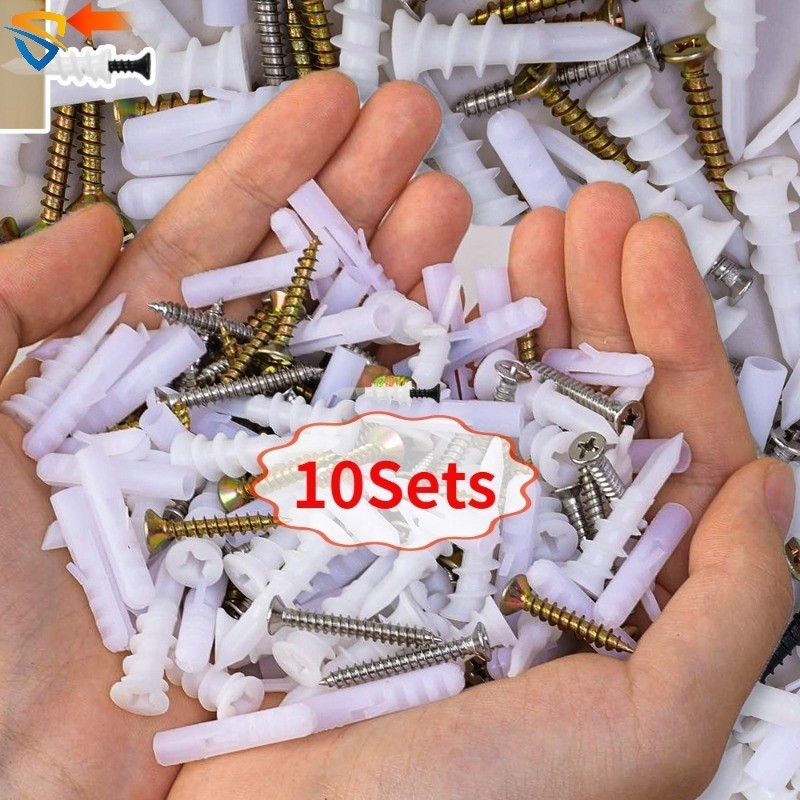 10sets Self Drilling Drywall Expansion Tube Pipe With Self Tapping
