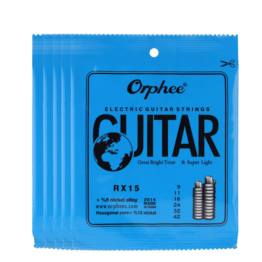 Orphee RX15 Electric Guitar Strings Universal 6 Strings Super Light ...