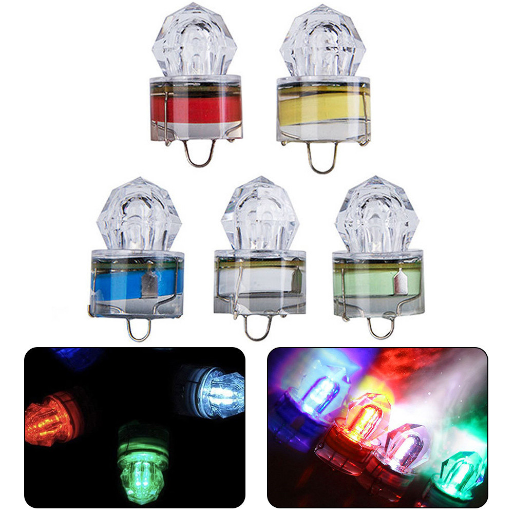Multicolor Waterproof Mini LED ABS Fishing Bait Light Squid Deep Drop ...