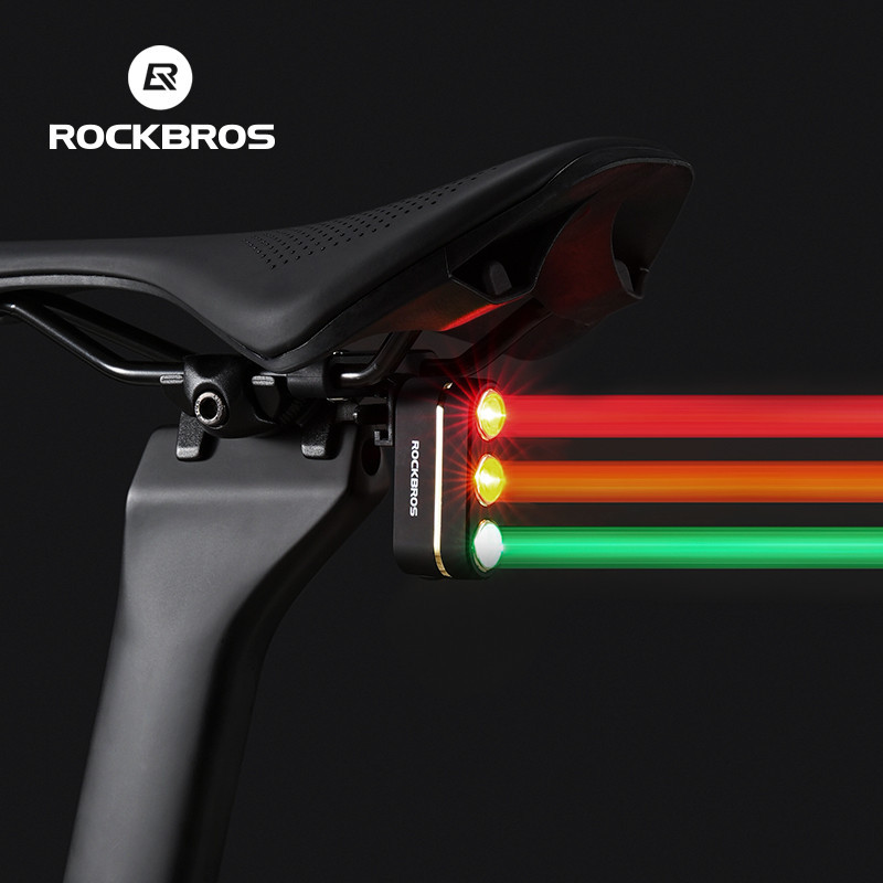 Local Delivery ROCKBROS 3-Color Light Bicycle Taillight Brake Sensor ...