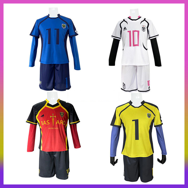T-Shirt + Short Ensemble Anime Bleu - Décontracté Manga Cosplay | Homme Femme Sportswear Été - 7
