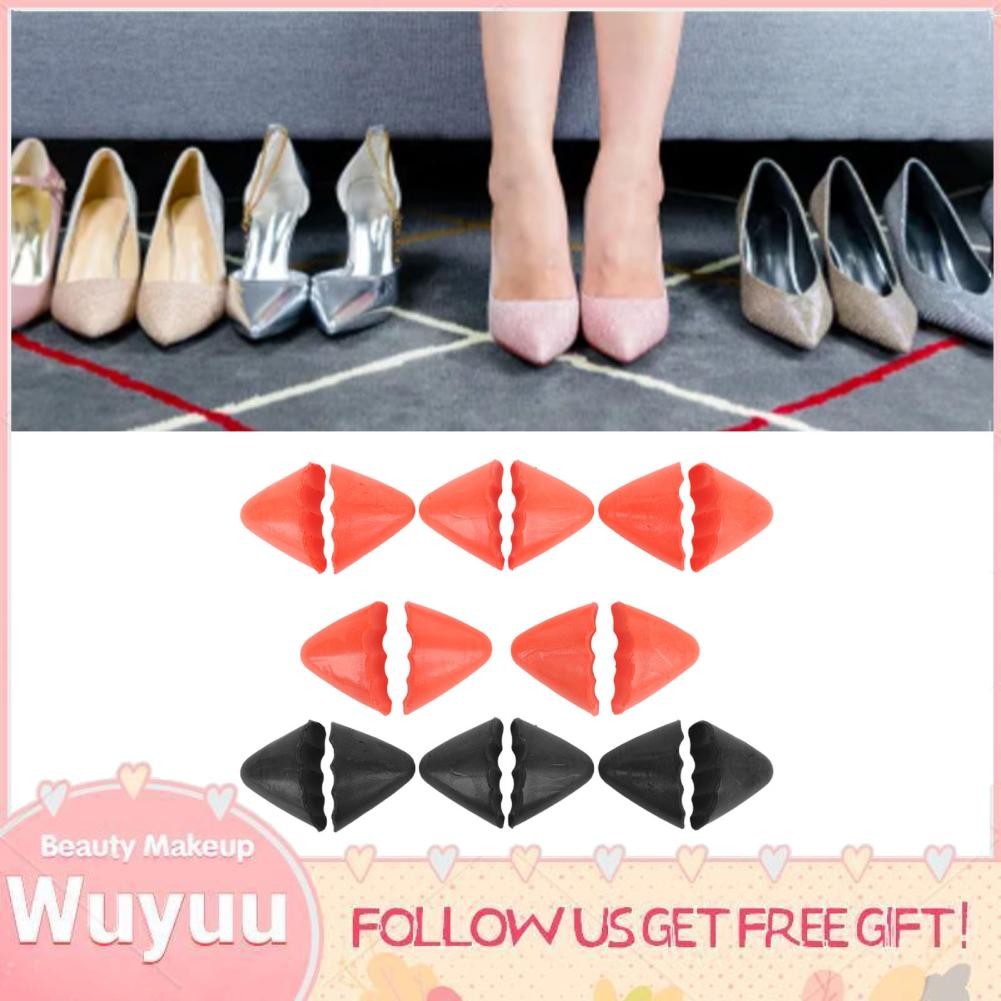 Wuyuu 5 Pairs Pointed Shoe Filler Insert PU Foam Thick Soft Toe Cushion