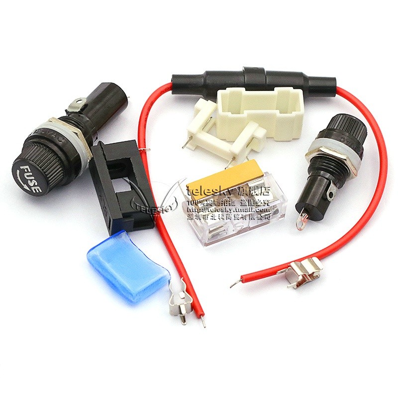 Glass fuse holder 5x20 6x30mm with wire with spring blx-a type fuse ...