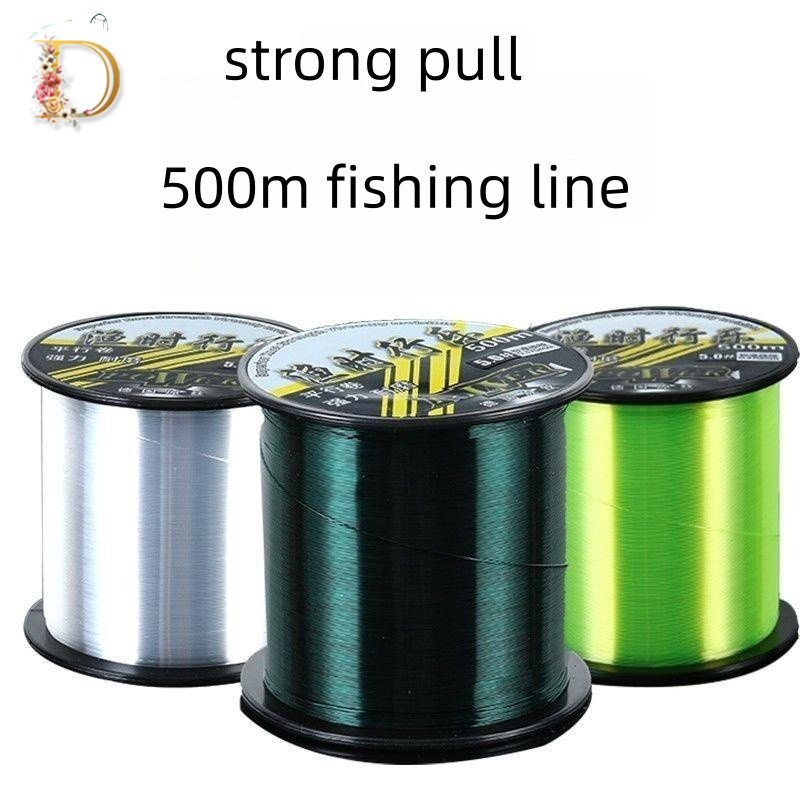 500m Super Strong Nylon Line Sinker Fishing Leader Line Fishing Lines ...