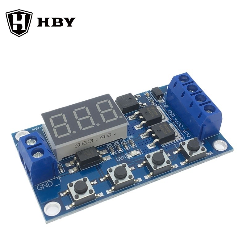 DC 12V 24V Dual MOS Tube LED Digital Time Delay Relay Trigger Cycle ...
