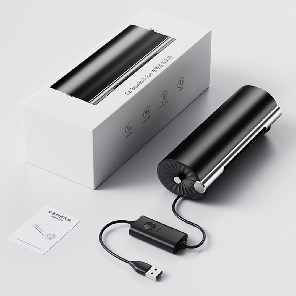 Car Seat Cooling Fan 3Speed Strong Wind Cooler Portable Car Fan Car