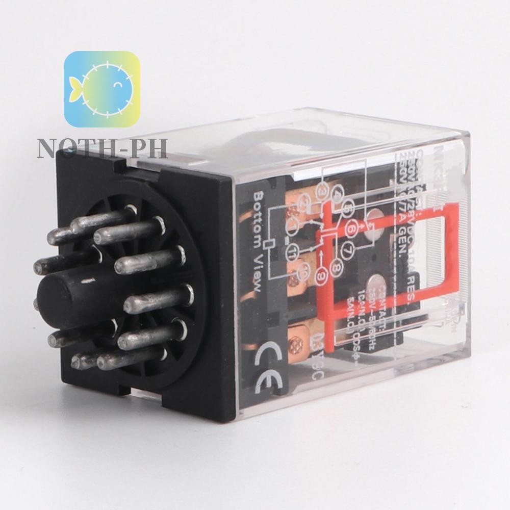 [NOTH-PH]Compact Small Intermediate Relay 12V DC 11 Pin Communication ...