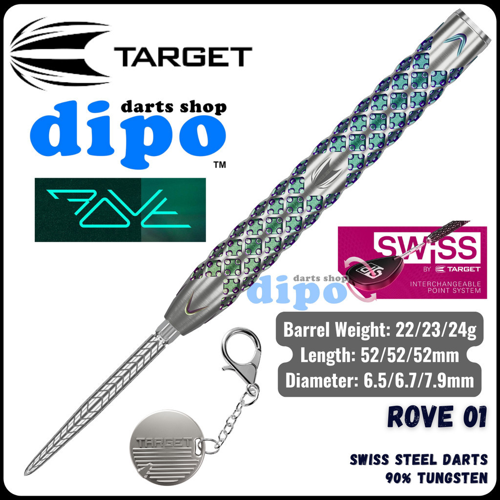 TARGET ROVE 01 (90% Tungsten) - TARGET Swiss Steel Darts | Shopee ...