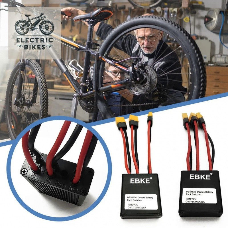 Double Battery pack Discharge Converter For Ebike 20A 30A 40A Dual