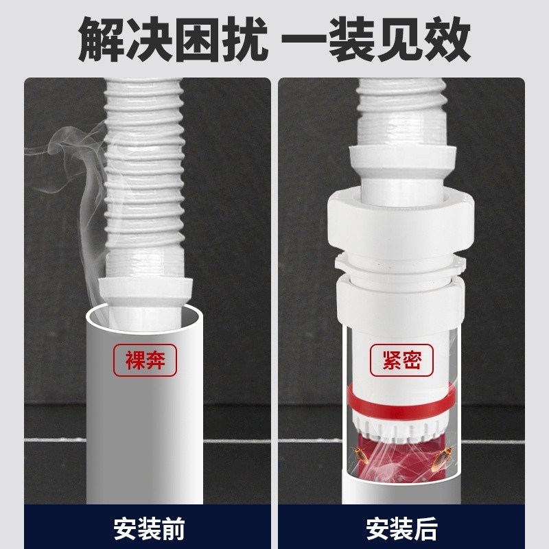 Kitchen sewer deodorant seal ring seal cover washing machine overflow