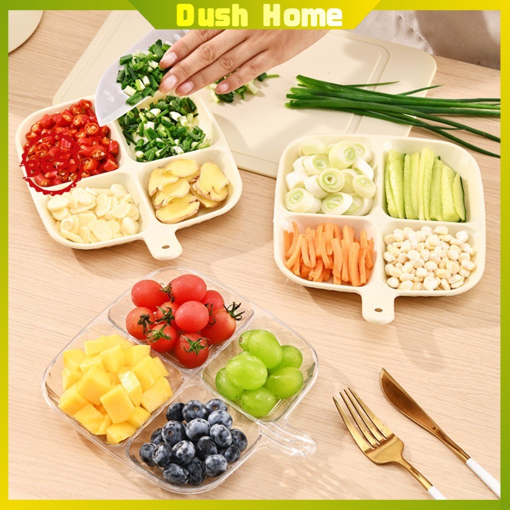 4 Compartment Side Dish Plates Appetizer Serving Tray Condiment Tray ...