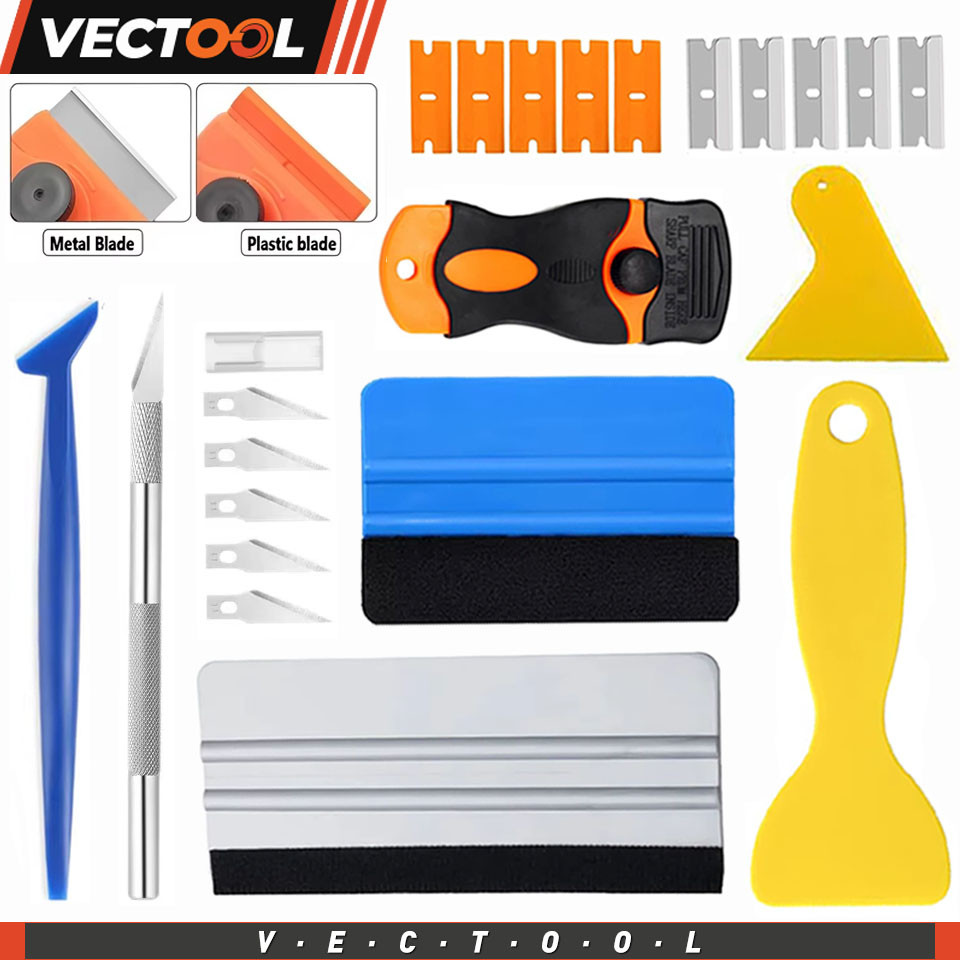 13/22pcs Car Wrapping Tools Kit Window Tinting Vinyl Scraper Cutter ...