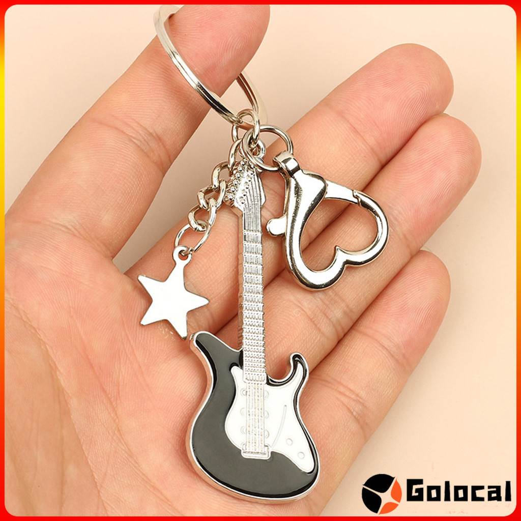 GoLocal Creative Mini Musical Instruments Guitar Keychain Keyring Women ...