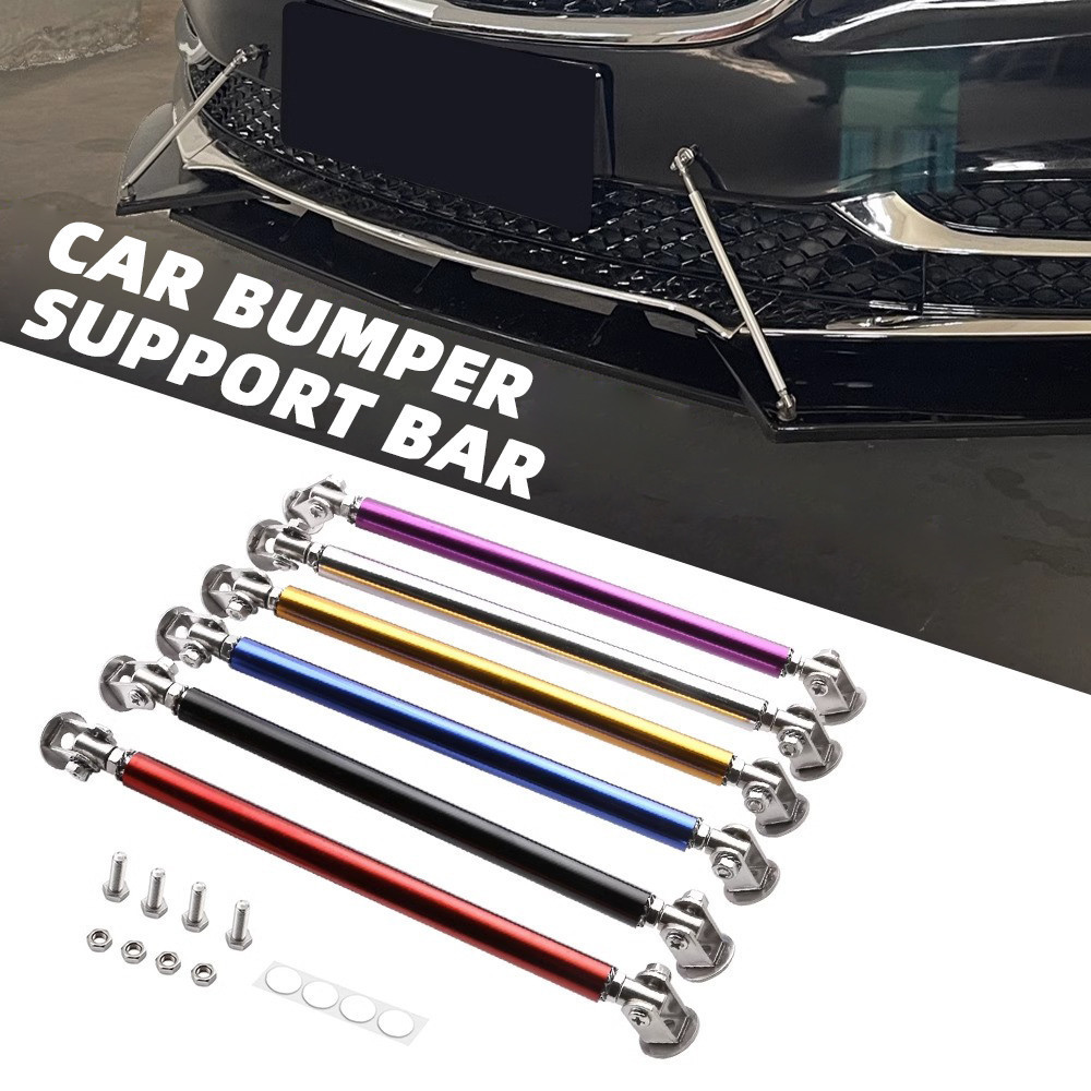 2 Pcs Dualpurpose Car Splitter Rods Racing Adjustable Front Rear
