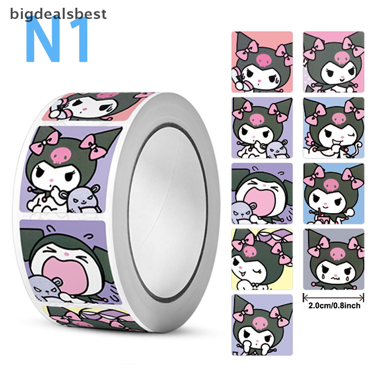 BDB 500Pcs/roll Sanrio Sticker Kawaii Kuromi Hello Kitty P Cinnamoroll ...