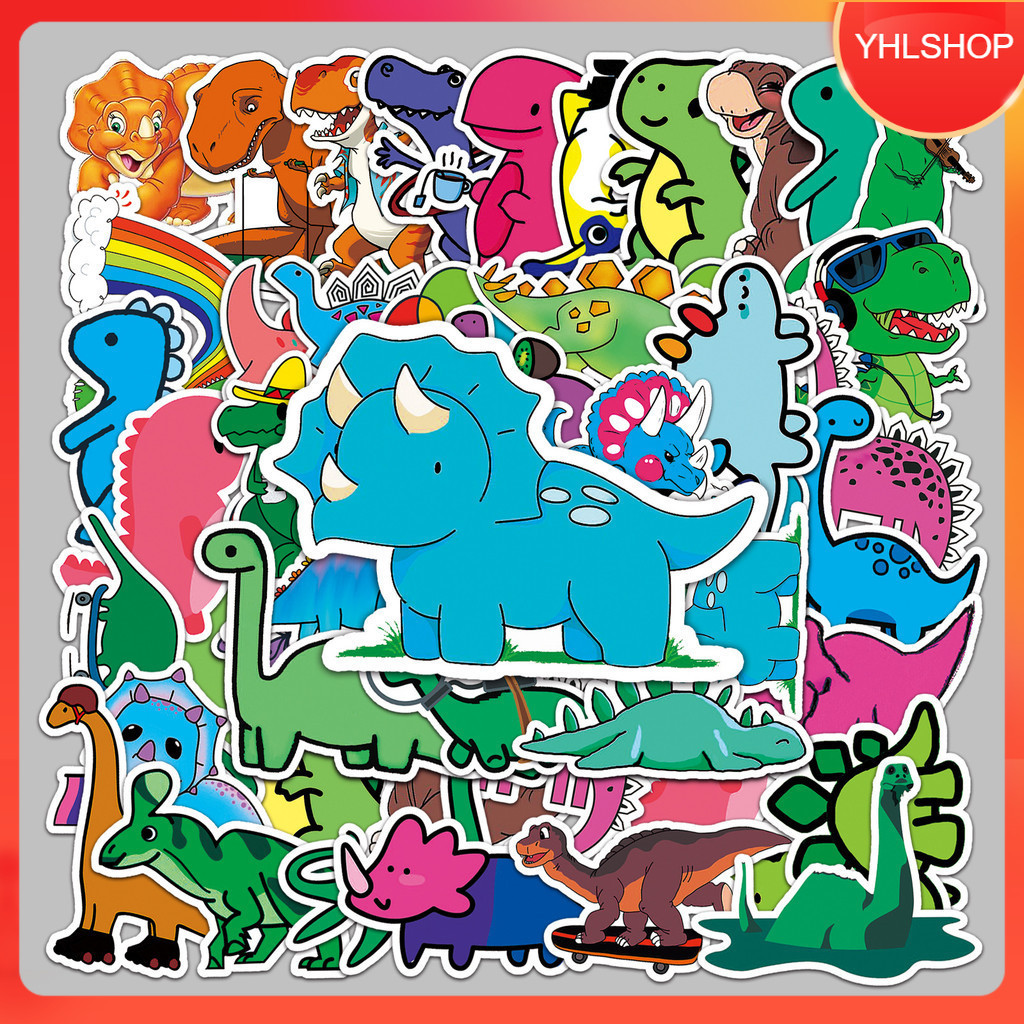 Shipped From Thailand 50 Pieces Of Little Dinosaur Stickers Cartoon ...
