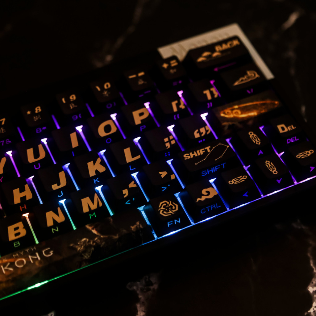 Black Myth Wukong With Side Print Keycaps Cherry Profile Dye 