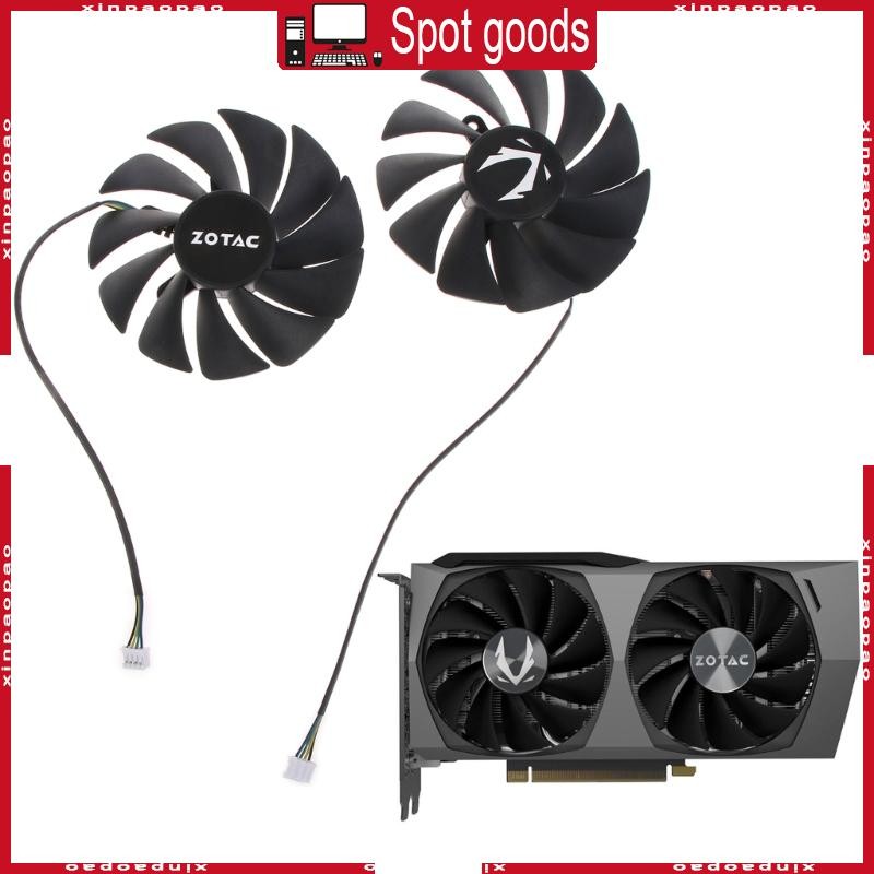XI 1 2PC Graphics Card Cooling VGA Fan 4Pin 12V for ZOTAC RTX 3060 Ti ...