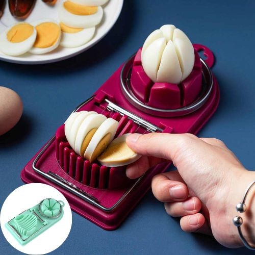 304 Stainless Steel Egg Cutter Household 3-in-1 Egg Splitter Egg Slicer ...