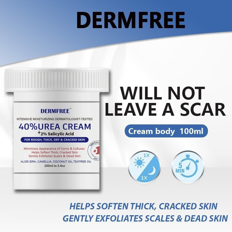 DERMFREE 40% Urea Cream+2%Salicylic Acid Moisturize Skin Anti-Cracking ...