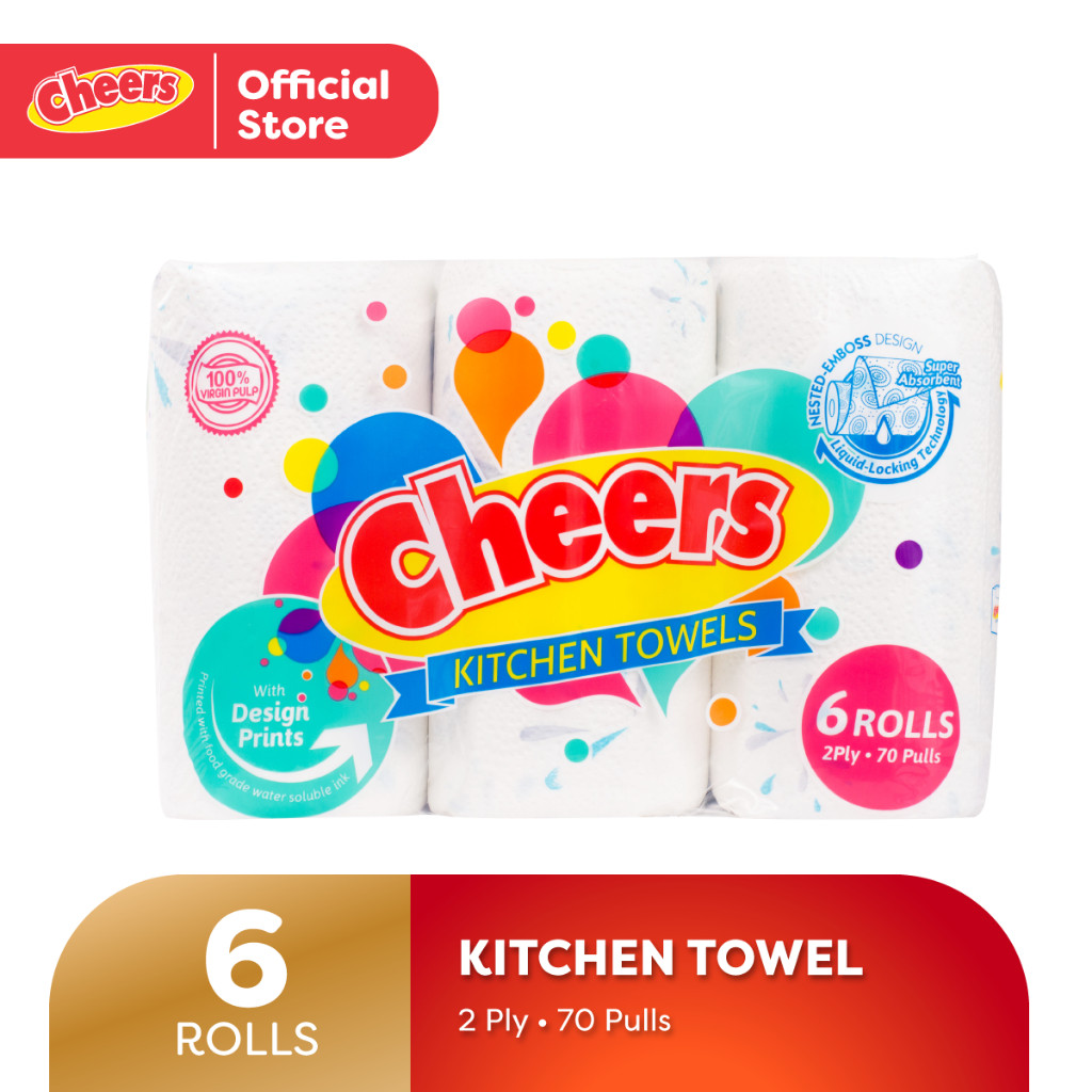 Cheers Regular Kitchen Towel - Nested Embossed Design (6 Rolls) CTS ...