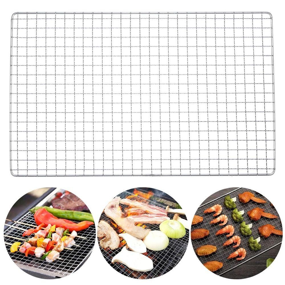ROSEGOOD Grill Rack Grids, Rectangular Reusable BBQ Roasting Rack ...
