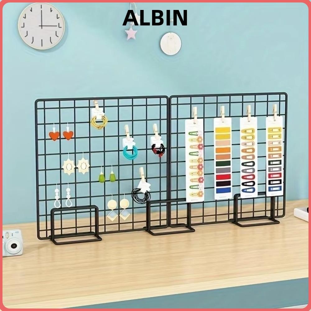 ALBIN Display Rack, with Base Metal Storage Rack, Modern Grid Frame ...