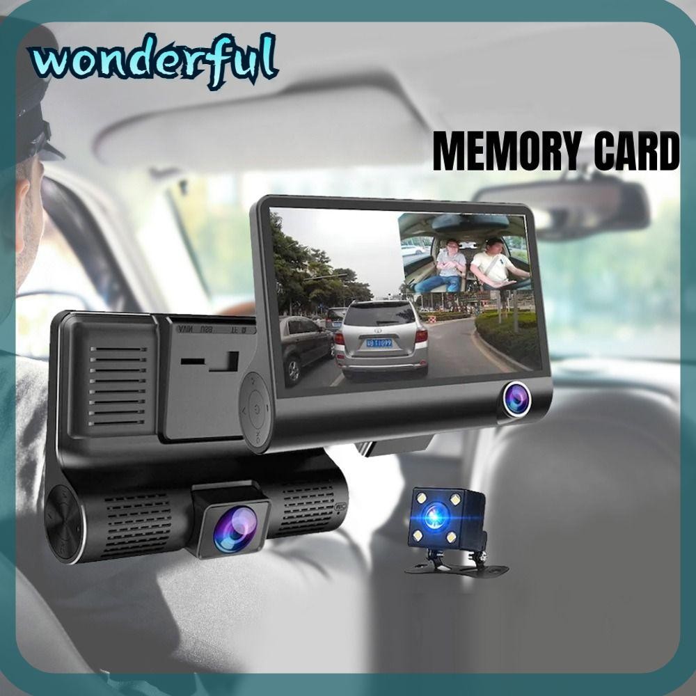 WONDER 3-Lens Dash Cam, 1080P Full HD Car DVR Recorder, Professional ...