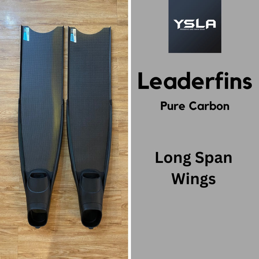 Ysla Leaderfins Long Span Wings Foot Pocket Pure Carbon or Carbon Fiber