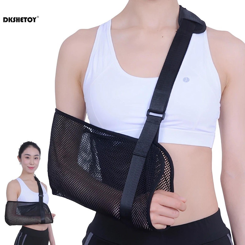 Adjustable Arm Sling Breathable Mesh Wrist Elbow Forearm Brace Support ...