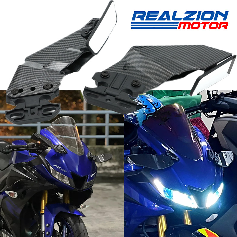 REALZION For Gsx R15 R25 CBR BMW Etc Ninja Winglet Mirror New AERO H2 ...