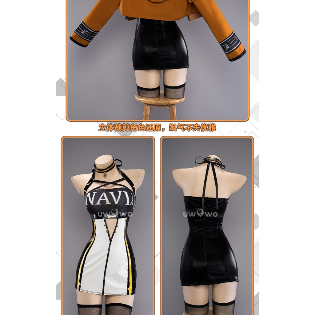 Uwowo Genshin Impact Fanart Racing Navia Casual Outfit Cosplay Costume ...