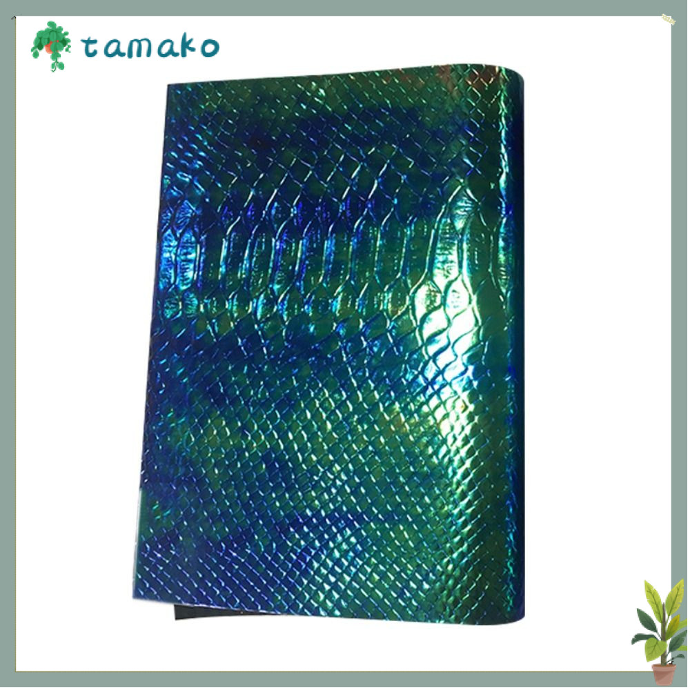 TAMAKO 1 Roll Snake Skin Pattern Sheets, Blue & Green 30x135cm Leather ...