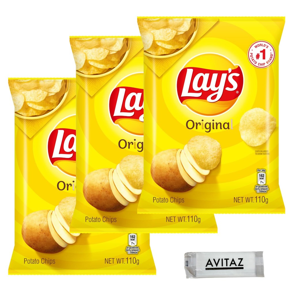 FritoLay Lay's Potato Chips Shio Flavor (Made in Thailand) 110g x 3