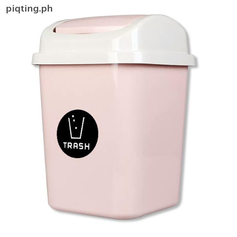 PP 6pcs Diameter 10CM PVC Recycle Trash Bin Sticker Vinyl Stickers ...
