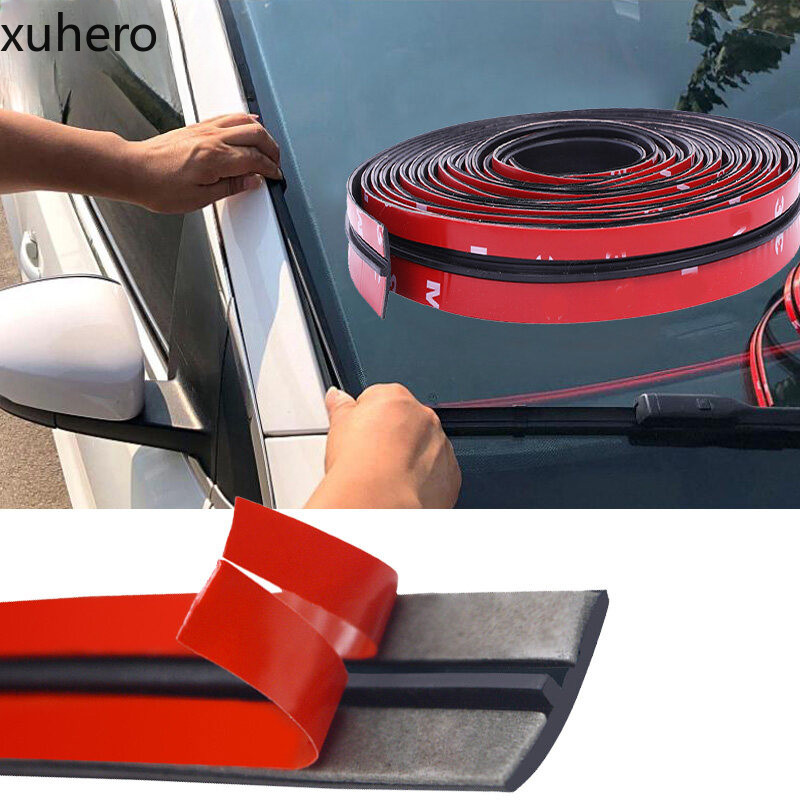 2M Black Rubber Windshield Roof Seal Strip – Self-Adhesive Noise Insulation For Cars