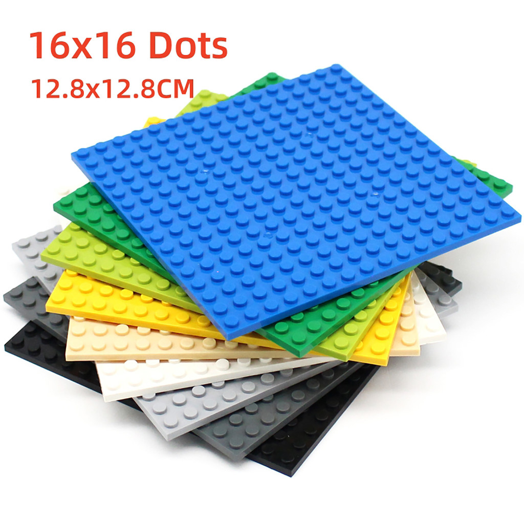 5PCS Double Sided Baseplate 16x16 Dots Building Blocks Figures Base ...