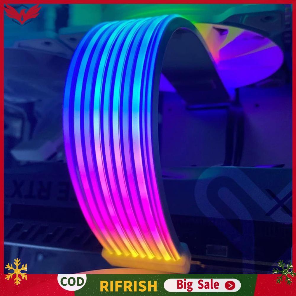 thumbnail image 2 of JAZZCOOLING PC RGB Light Strip For PSU Cables, CL300 5V 3Pin ARGB Sync, Suit For 6Pin 8Pin 12Pin 16Pin 24Pin PSU RGB Cable Extensions, Colorful For PC Case 2 of 14