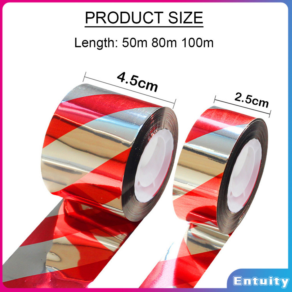ET 50m/80m/100m Anti Bird Ribbon Flashing Reflective Bird Repellent ...