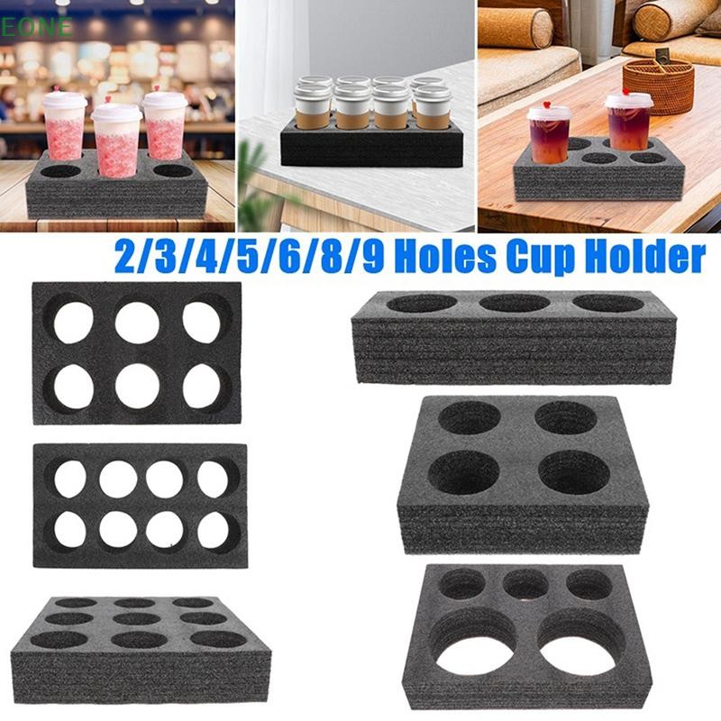 Foam Drink Carrier 8 Cup Drink Carrier Tray Holder No- Spill Cup Holder Tray For Delivery Of Hot Cold Drinks Black - View #5