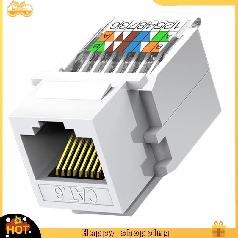 {yueynntht}10 Pack Cat6 RJ45 Keystone Jack, Tool Less No PunchDown